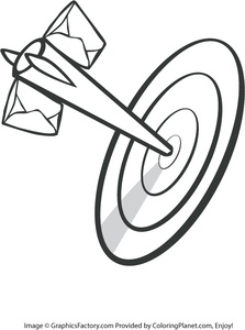 223x300 Free Arrow Hitting The Target Coloring Page 11 From Coloring