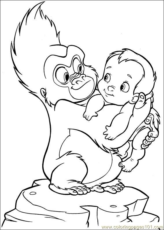 567x794 Tarzan 28 Coloring Page