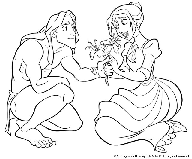 640x529 Tarzan Coloring Page Disney Coloring Page
