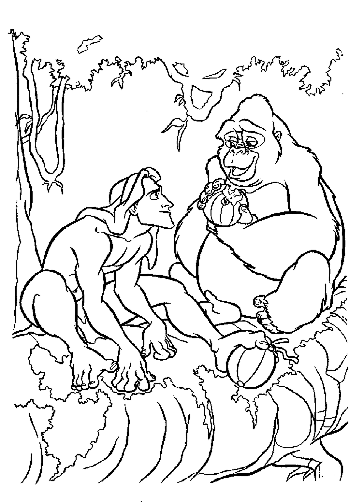 1113x1600 Tarzan Coloring Pages. Things With No Place.