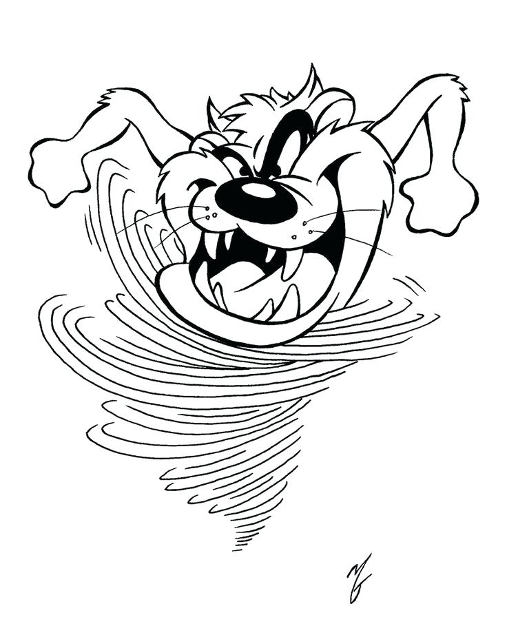 736x909 Tasmanian Devil Coloring Pages Devil Cartoon Coloring Pages