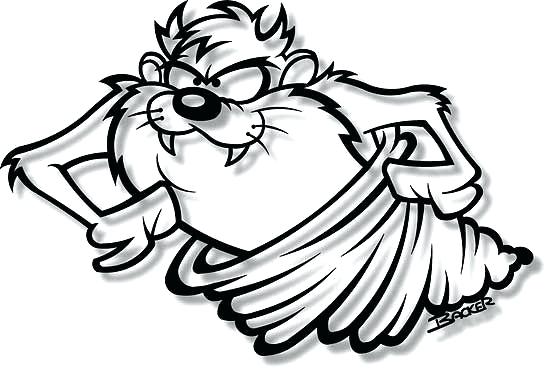 550x373 Taz Coloring Pages Devil Cartoon Drawings Devil Taz Cartoon