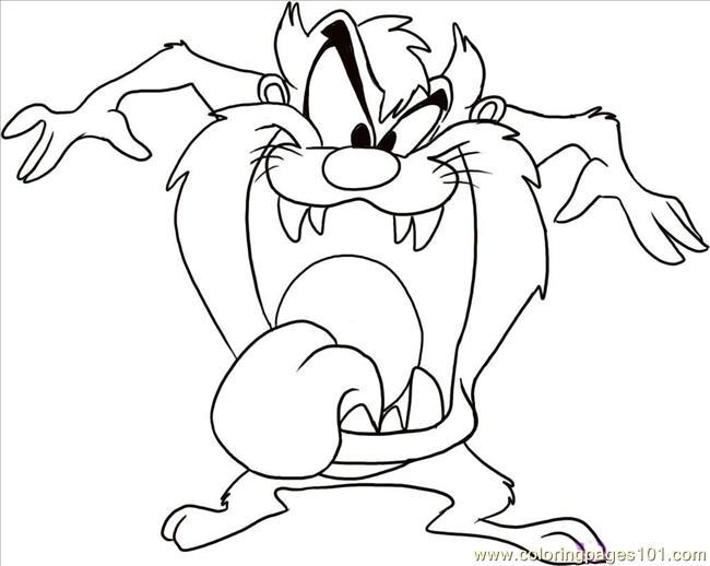 650x518 The Tasmanian Devil Step 5 Coloring Page