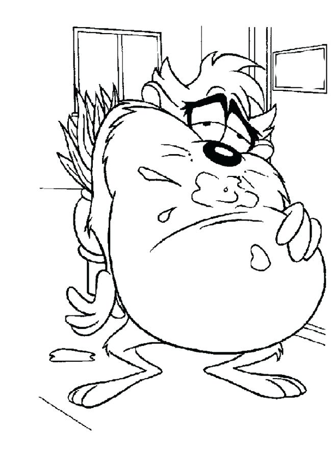 649x890 Tasmanian Devil Coloring Pages