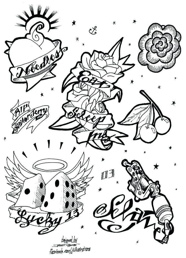 736x1019 Tattoos Coloring Pages Tattoo Coloring Book A Fantastic Selection