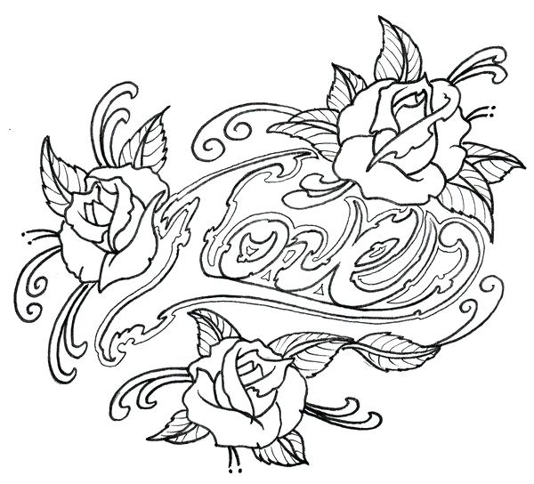 600x544 Tattoos Coloring Pages Outline By Free Tattoo Design Coloring