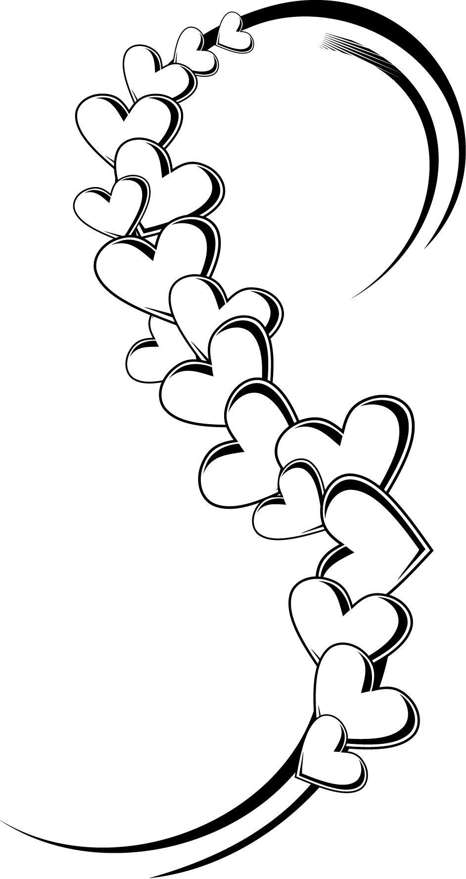 942x1776 Coloring Pages Of A Hearts Tattoo Designs