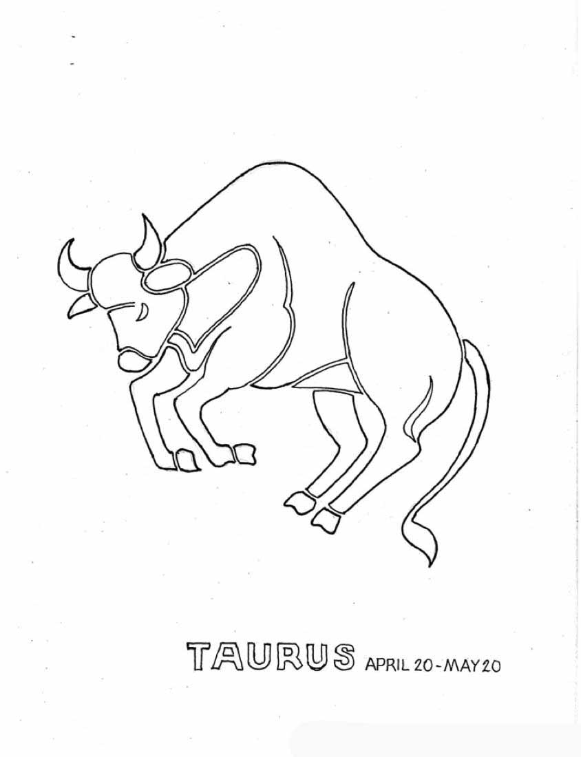 844x1100 Taurus Coloring Pages Printable Coloring For Kids 2018