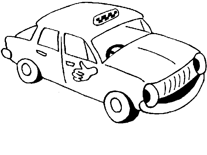 666x500 Printable Coloring Pages Of Taxi For Preschoolers