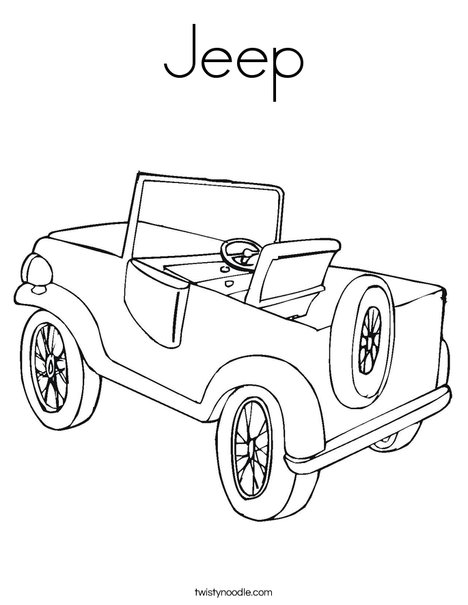 468x605 Jeep Coloring Page