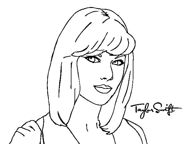 600x470 Elegant Taylor Swift Coloring Pages And Swift Celebrity Coloring