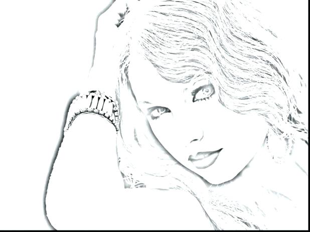 618x464 Elegant Taylor Swift Coloring Pages Or Swift Beautiful Actress