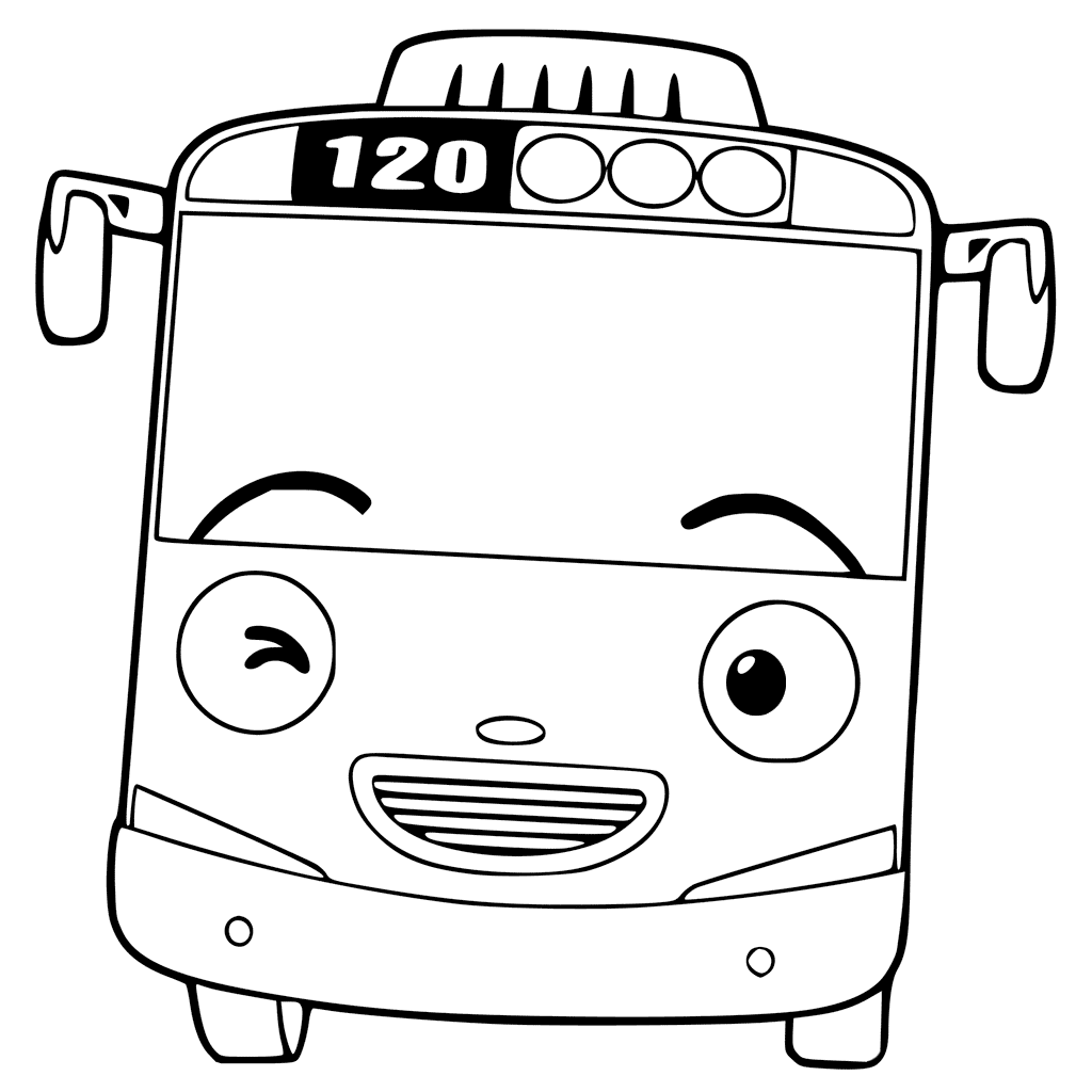 1024x1024 Tayo The Little Bus Coloring Pages