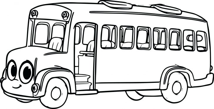 728x371 Coloring Page ~ Bus Coloring Pages Preschool Learning School Tayo