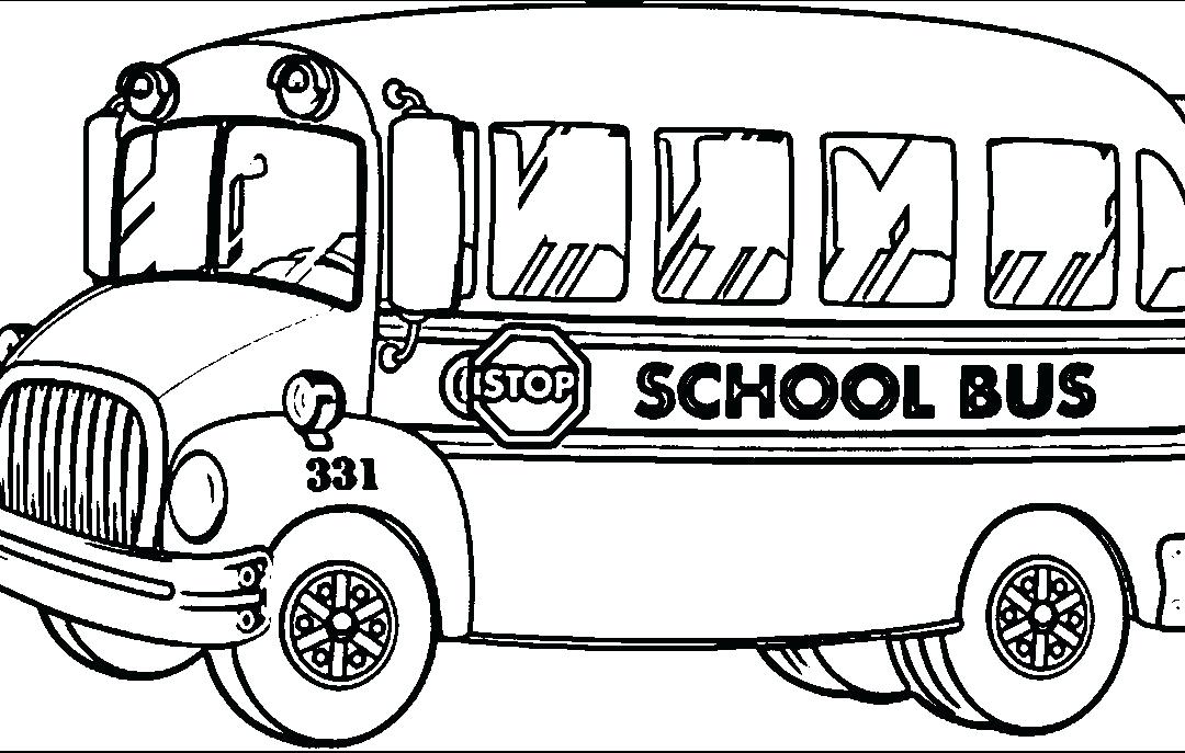 1080x687 Bus Coloring Page Realistic School Bus Coloring Page Free