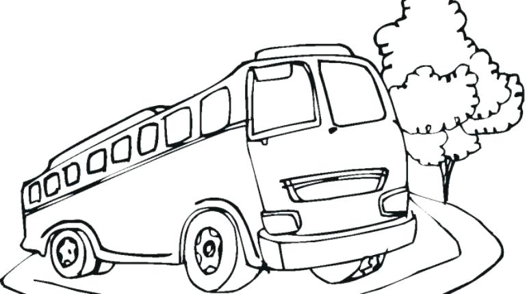 770x430 Bus Coloring Pages Free Printable School Bus Coloring Pages