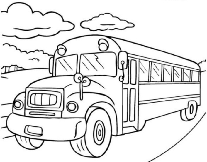 706x551 Bus Coloring Pages
