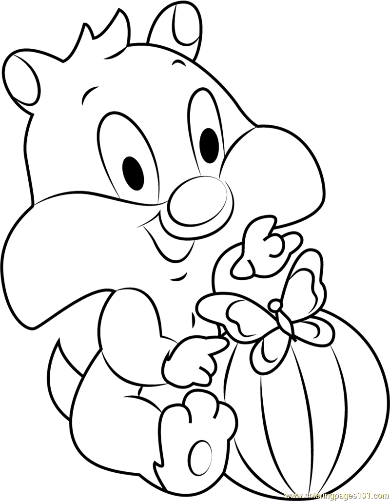 800x1028 Crammed Baby Looney Tunes Taz Coloring Pages Willpower 10075