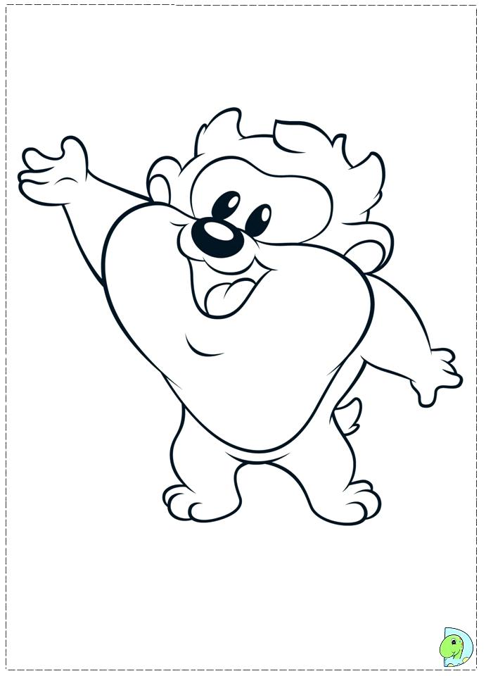 691x960 Taz Coloring Pages Baby Tunes Coloring Pages Stunning Marvellous