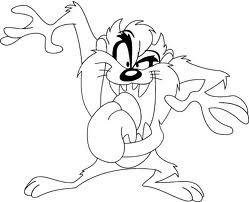 249x202 Kentong Tazmania Cartoon Characters Disney Coloring Pages