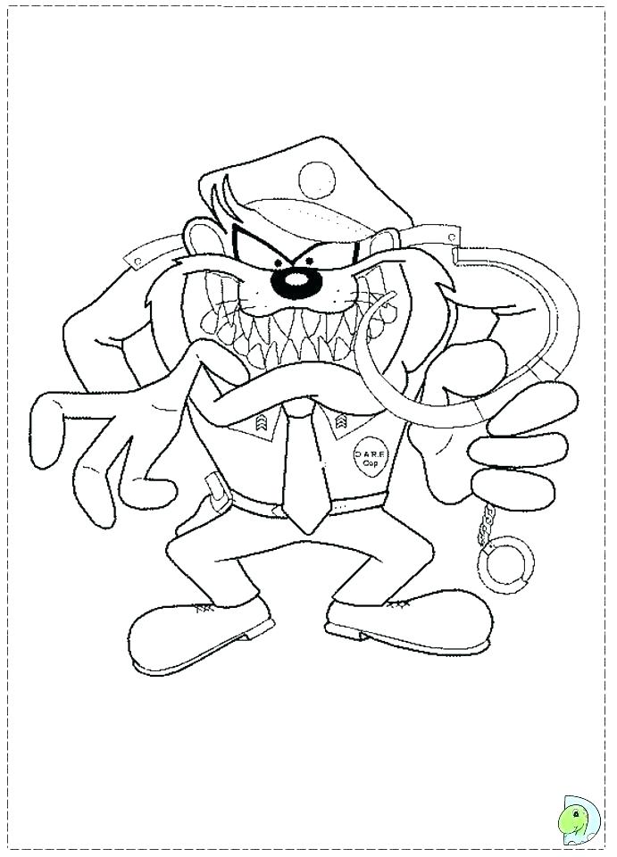 691x960 Tasmanian Devil Coloring Pages Devil Coloring Page Baby Tasmanian