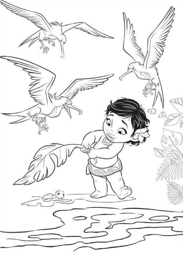 599x840 Moana Coloring Page Coloring Pages Moana, Coloring