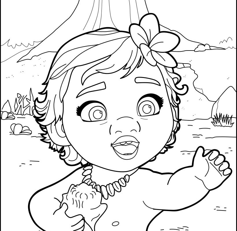 820x800 Moana Coloring Pages Presleys 4th Birthday Free Printable Cartoons