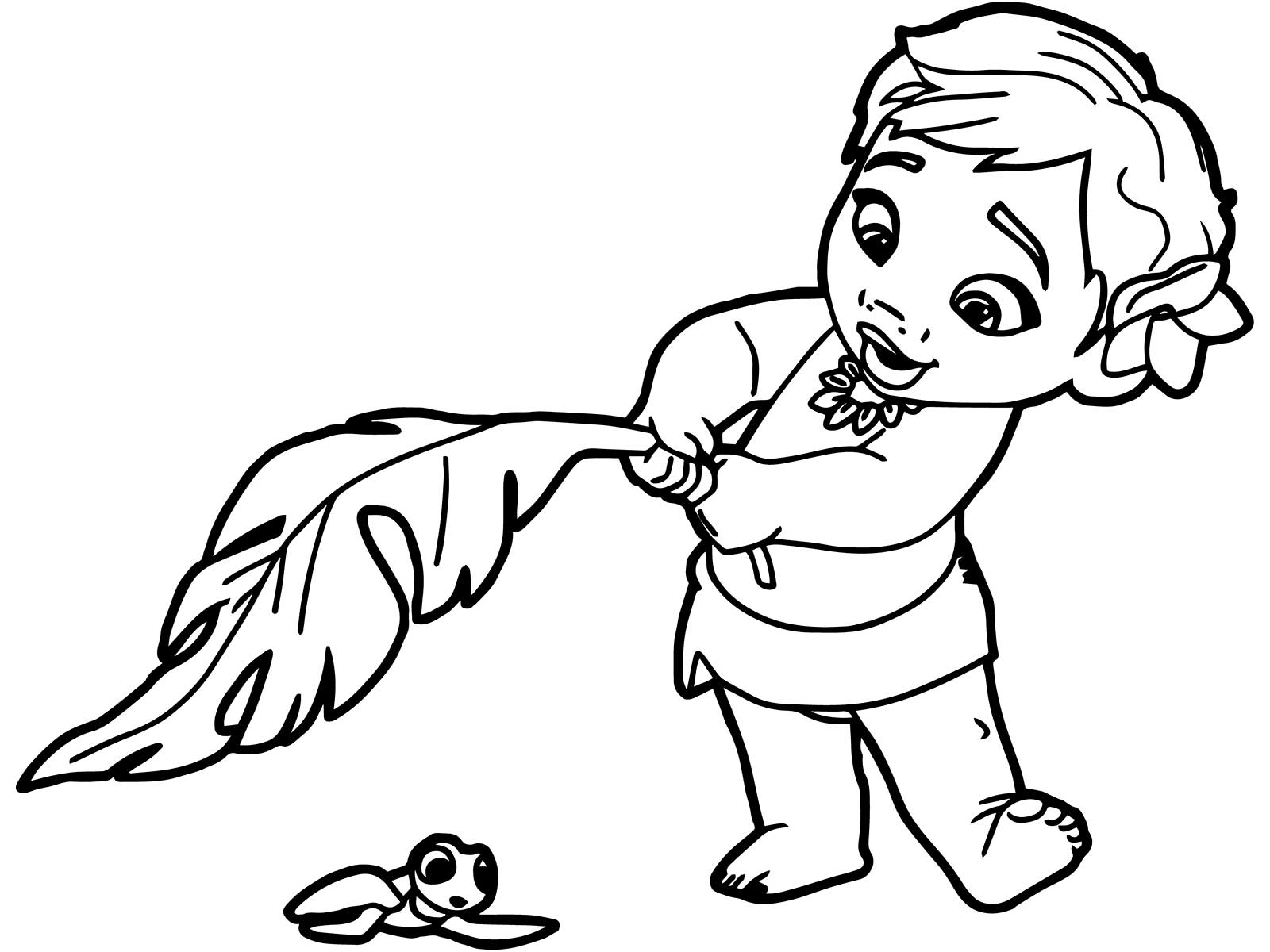 1600x1200 Moana And Maui In The Boat Coloring Pages Free Printables