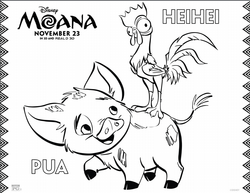 1054x816 I Have Some Brand New Moana Coloring Pages! Click On Each Image