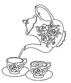Tea Coloring Page