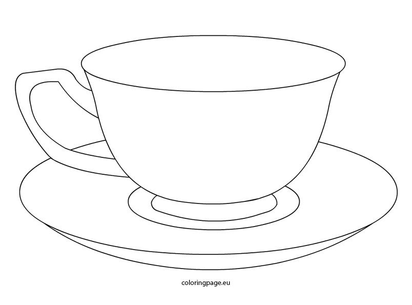 804x595 Tea Cup Coloring Pages Printable Applique Tea Cup