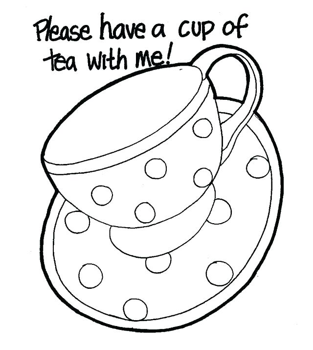 640x715 Teapot Coloring Page Teapot Coloring Page Drawn Tea Cup Colouring