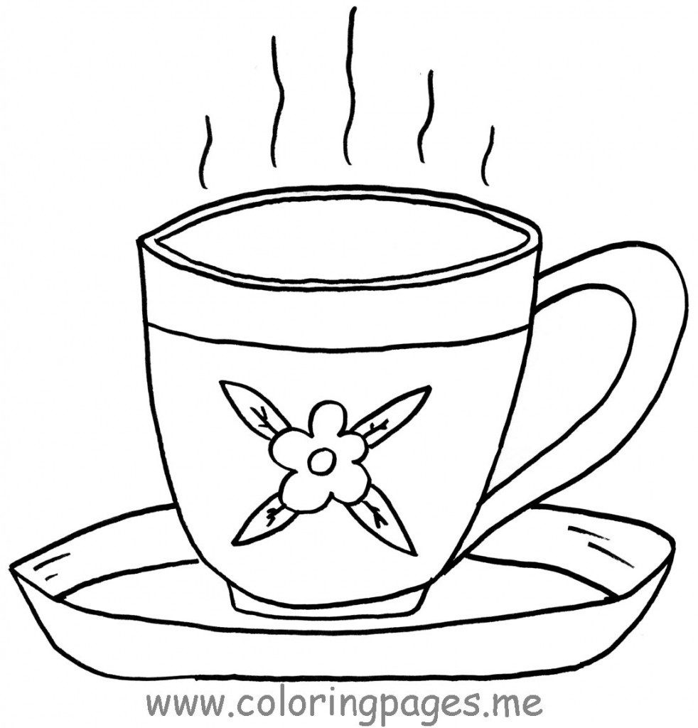 982x1024 Drawn Tea Cup 1 Coffee Coloring Pages 11