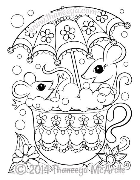 Tea Set Coloring Pages