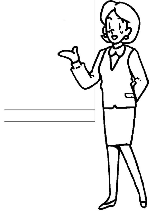 600x848 Teacher And Student Coloring Pages Teachers Teach Math For Kids