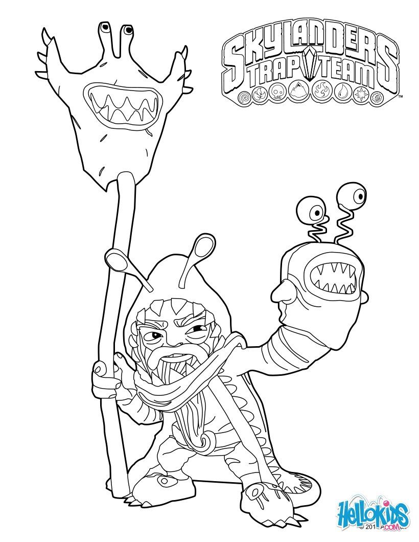 820x1060 Skylanders Trap Team Coloring Pages