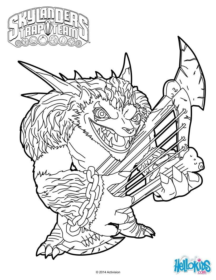 820x1060 Skylanders Trap Team Coloring Pages