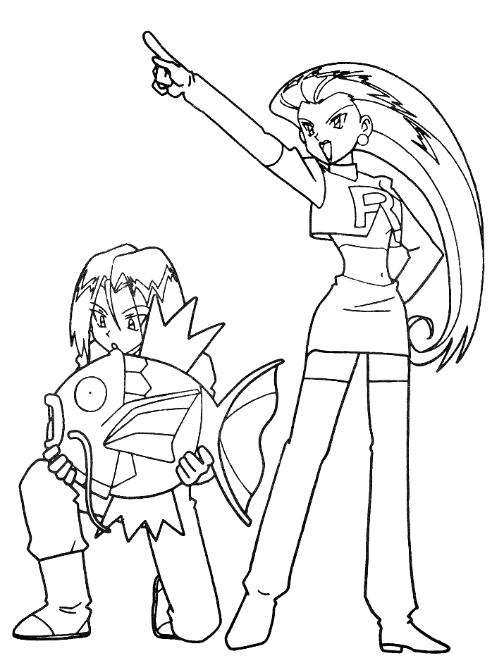 Team Rocket Coloring Page