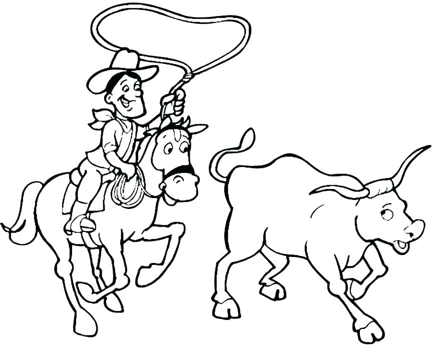 863x690 Houston Rodeo Coloring Pages