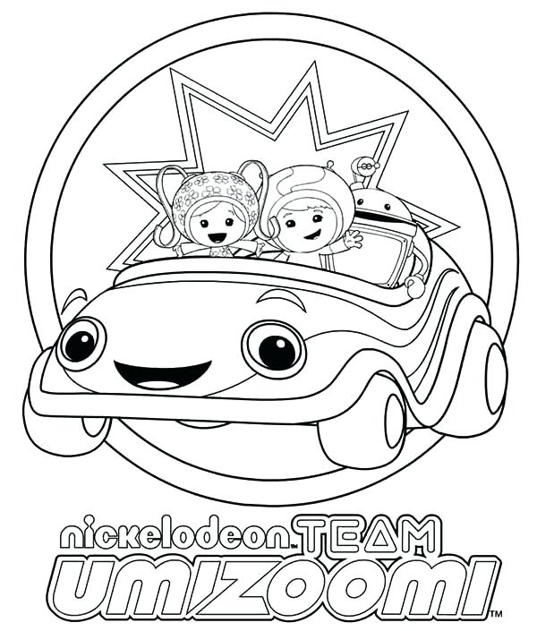 600x705 Coloring Pages Team Coloring Pages Free Umizoomi Car Coloring