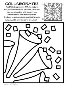 236x305 Radial Symmetry Collaborative Activity Coloring Pages Symmetry
