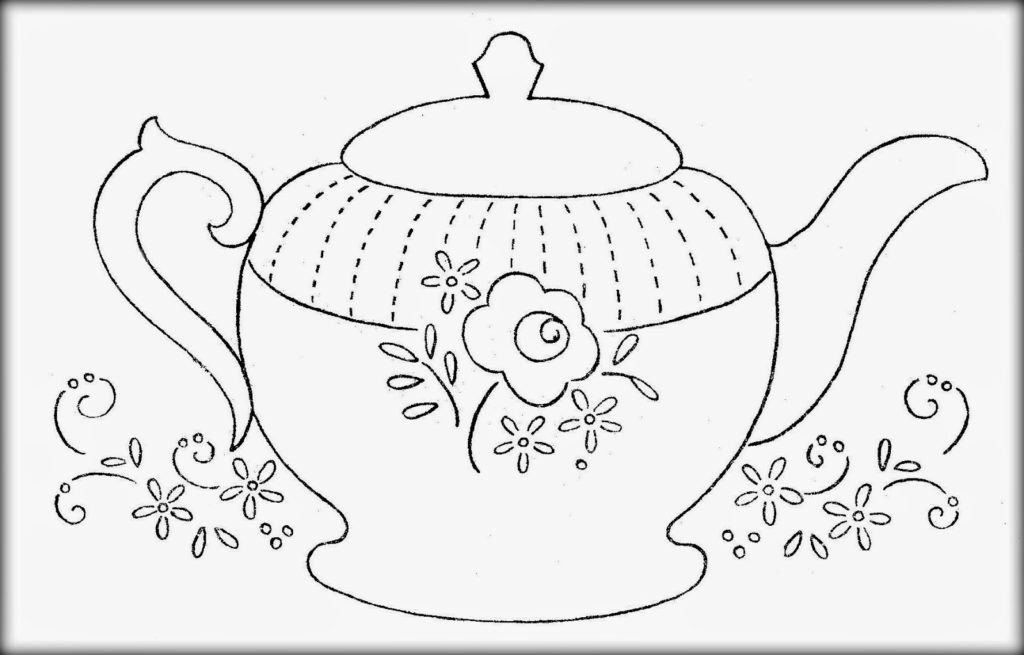 1024x655 Teapot Coloring Page