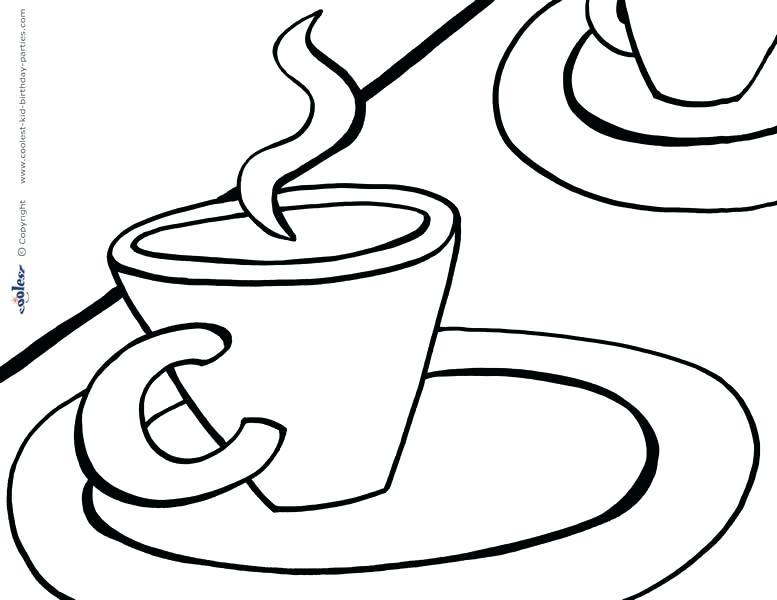 777x600 Tea Coloring Pages