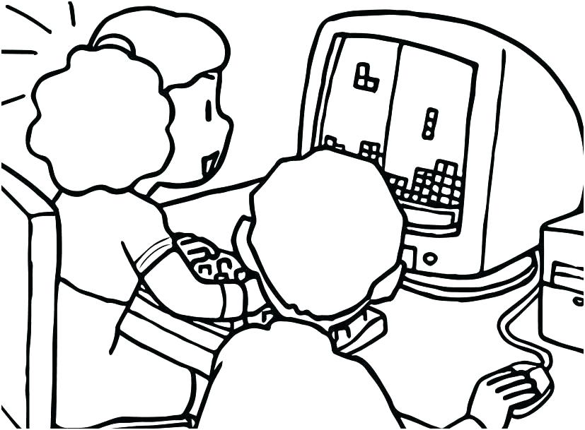 827x609 Computer Coloring Pages Piels Computer Technology Coloring Pages