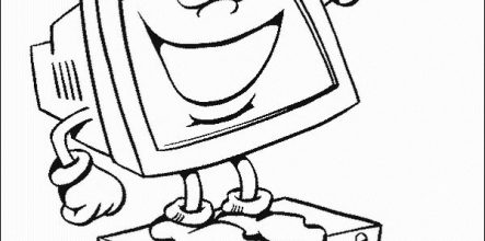 443x220 Coloring Pages Computer Technology Design And Ideas Page 0