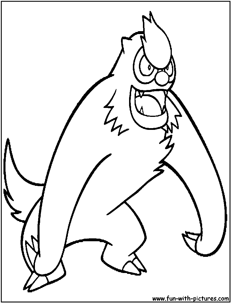 800x1050 Vigoroth Coloring Page