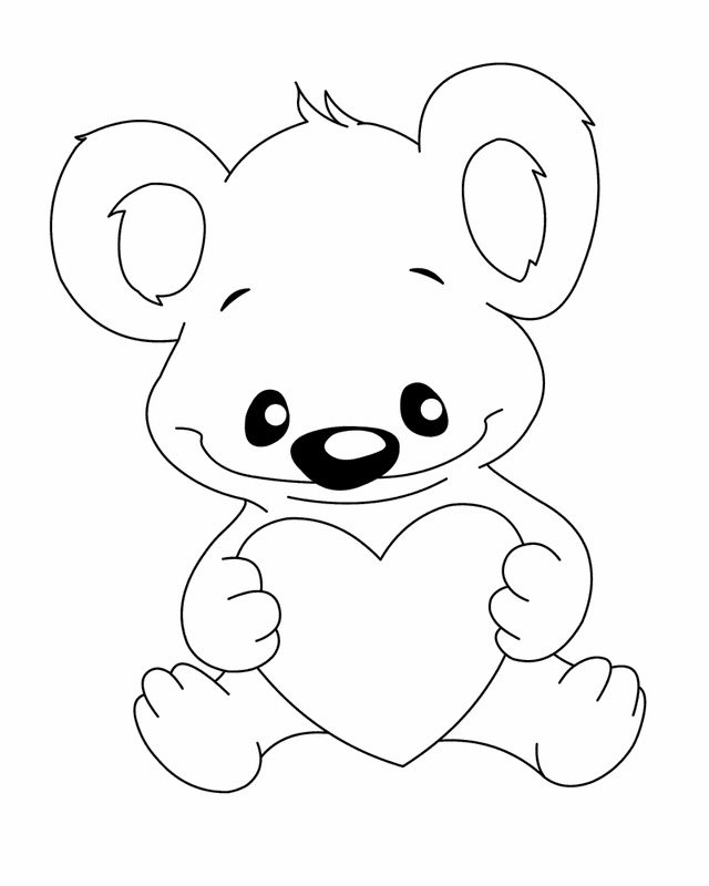 640x800 Teddy Bear Coloring Pages For Kids