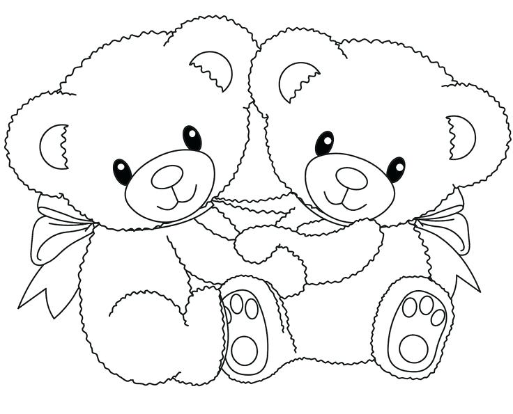 736x595 Coloring Pages Teddy Bears Teddy Bear Holding A Heart Drawing