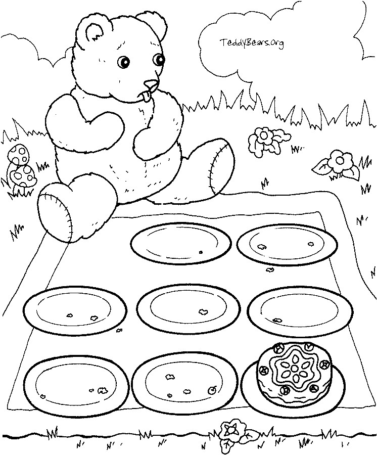 746x900 Teddy Bear Picnic Coloring Pages Best Of Teddy Bears Picnic