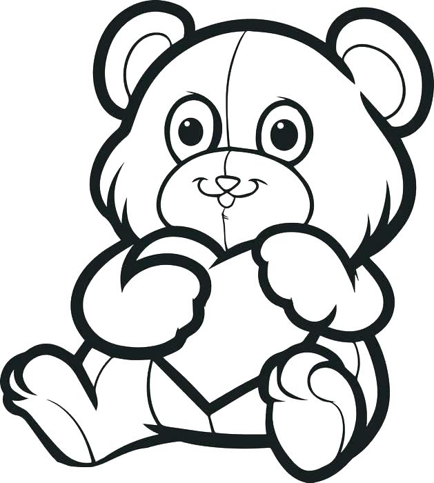 629x700 Teddy Bear Color Page